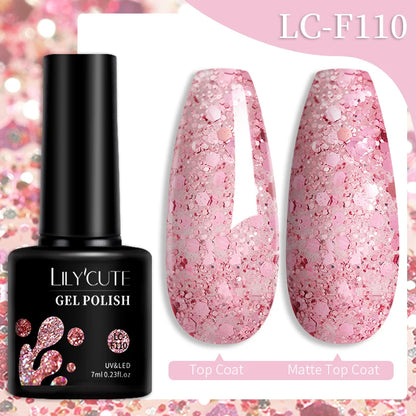 LILYCUTE 7ML Snelle-Extensions Nagelgel - Semi-permanente Acryl Kristalwit & Helder Nude Nagellak voor Prachtige UV Opbouw