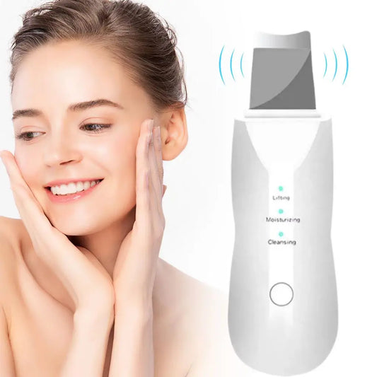 Verfris je huid met de Ultrasone Pore Cleansing Spatula – Effectieve Mee-eter Verwijderaar en Vibrerende Massageschraper voor Diepe Reiniging en Zorg!