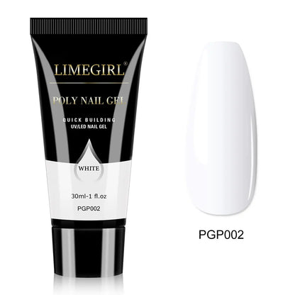 LIMEGIRL 30ml Glanzend Nageluitbreidingsgel - Kristal-Infused Acryl Poly UV Formule voor Snelle en Gemakkelijke Manicures!