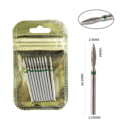 Ultimate 10-delige Diamanten Vijl Bit Set voor Perfecte Manicure & Pedicure met Elektrische Machine - Inclusief Borstel en Freesgereedschap