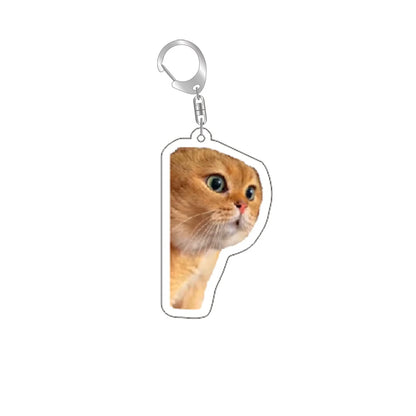 Schattige Grappige Kat Memes Sleutelhanger - Perfecte Studenten Gift, Stijlvolle Lanyard, Schattige Hanger voor Dameshandtassen, Betaalbaar Cadeau voor Je Beste Vrienden!