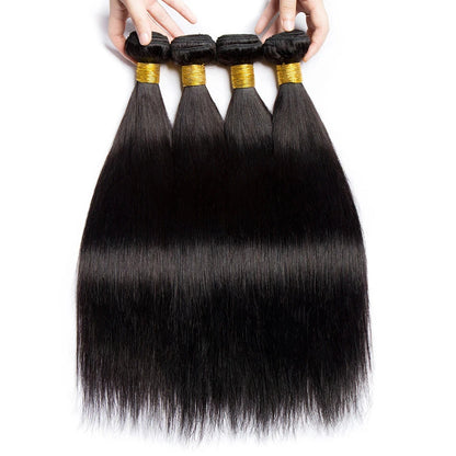 Luxueuze 12A Braziliaanse Remy Mensenhaar Weave Bundels - 8-32 Inch Rechte Lengte, Natuurlijke Kleur, 100% Premium Kwaliteit - Verkrijgbaar in 1, 3 of 4 Bundels