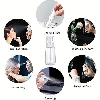 Set van 2 Mini Fijne Mist Spuitflacons – Draagbare, Navulbare Alcohol Atomizers voor Huidverzorging en Schoonheid Essentials