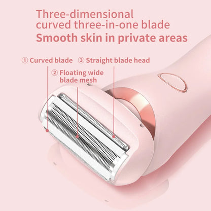 Veelzijdige 2-in-1 Elektrische Scheermes voor Dames - Waterdichte Damesrazor voor Probleemloze Harenverwijdering onder de Armen, Bikinilijn en Benen - Draagbare & Pijnloze Trimmer voor Elke Gelegenheid!