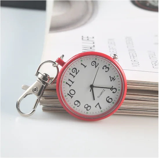 Charmante Vintage Pocket Watch Sleutelhanger Afstandsbediening Klok – Perfect voor Studenten en Medische Professionals!
