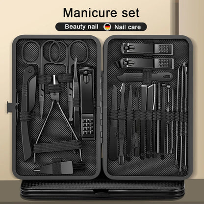 Deluxe Manicure & Pedicure Gereedschapsset - Roestvrijstalen Nagelknippers, Oorlepel & Schaar - 8 tot 24 Stukken voor Ultieme Schoonheidsverzorging Thuis