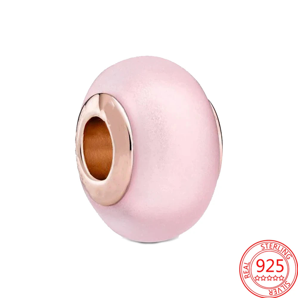 925 Sterling Silver Charm Beads Hearts Scooter Dumbbell Pearl DIY Bracelet Jewelry Making Supplies