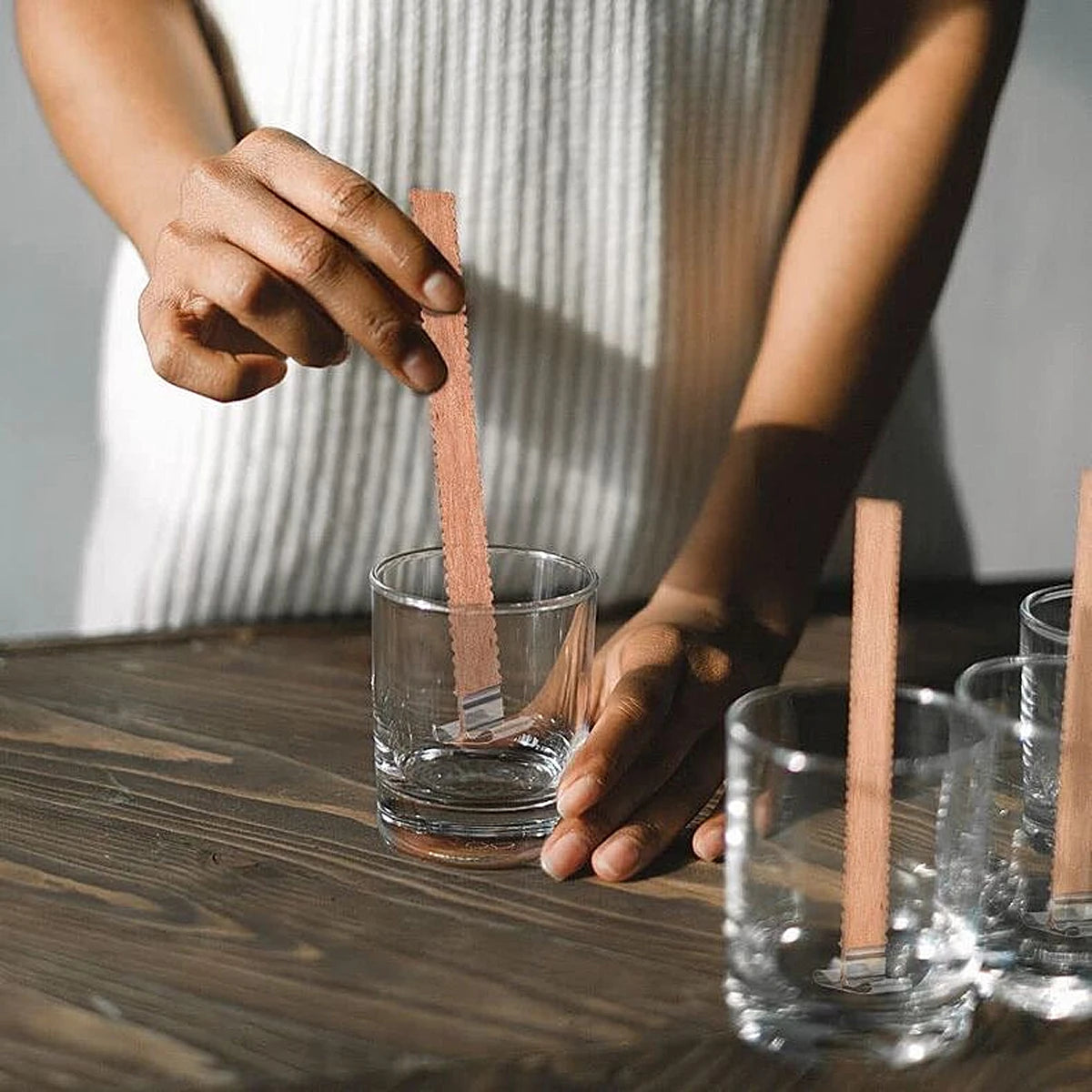 Wave Wooden Candle Wicks with Metal Clips Smokeless Eco Friendly Wood Wicks for Soy Wax DIY Candle Making