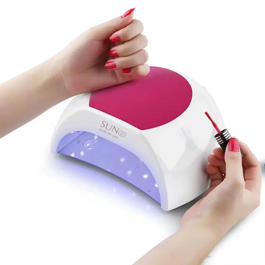 LULAA 48W UV Nagellamp - SUN2C Professionele Gel Nag Droger met Infraroodsensor en Luxe Roze Siliconen Pad voor Salonkwaardige Resultaten