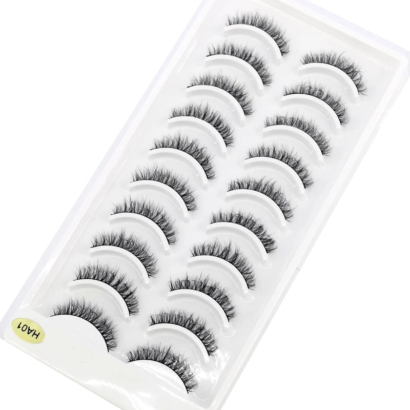 Verhoog je uitstraling met 10 paar luxe natuurlijke lange 3D nerts valse wimpers - Perfect voor make-up liefhebbers!