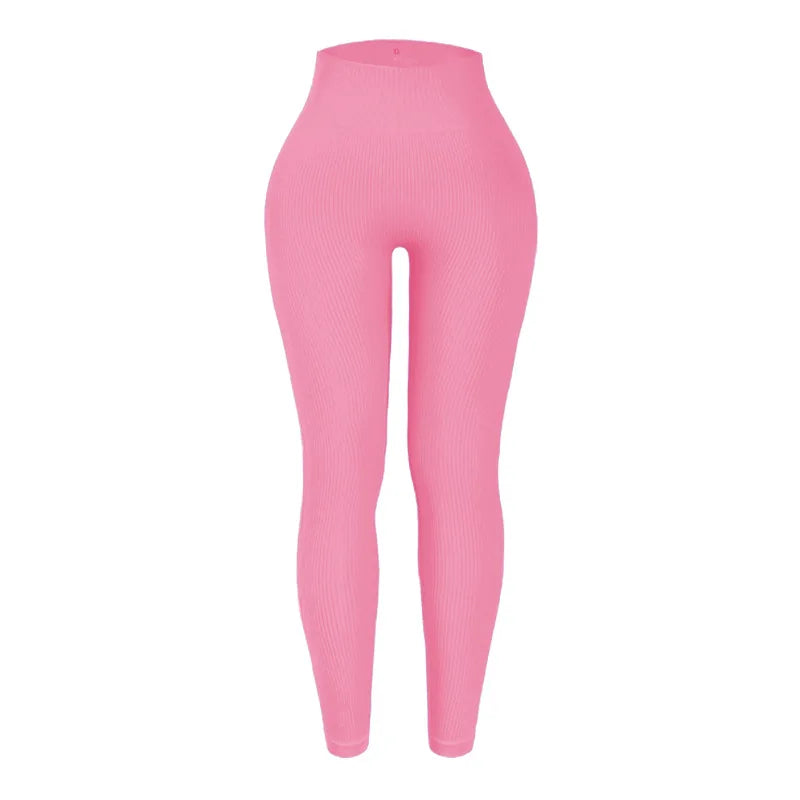 Verhoog je training met hoge taille naadloze gebreide yoga leggings voor vrouwen - stijlvol, slankmakend en perfect voor hardlopen en fitness!