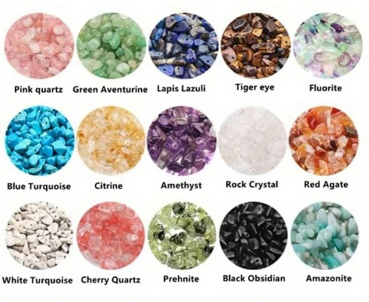 Naturstein Perlen Set 450 Stück unregelmäßige Edelstein Splitter 5 bis 8 mm für Schmuckherstellung DIY