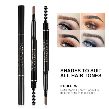 Veelzijdige Dubbelzijdige Oogpotlood - Hoge Pigmentatie, Waterdicht, Langdurige Kleuren voor Perfecte Wenkbrauwen - Perfecte Oogmake-up voor Vrouwen!