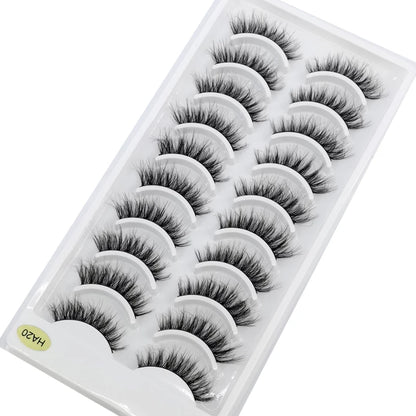 Verhoog je uitstraling met 10 paar luxe natuurlijke lange 3D nerts valse wimpers - Perfect voor make-up liefhebbers!