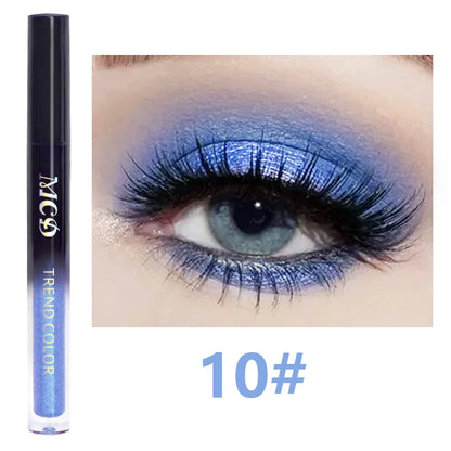 Glamoureuze 13-kleur Waterdichte Vloeibare Oogschaduw Palette - Hoge Glans, Langhoudend en Vlekbestendige Make-up voor Indrukwekkende Looks