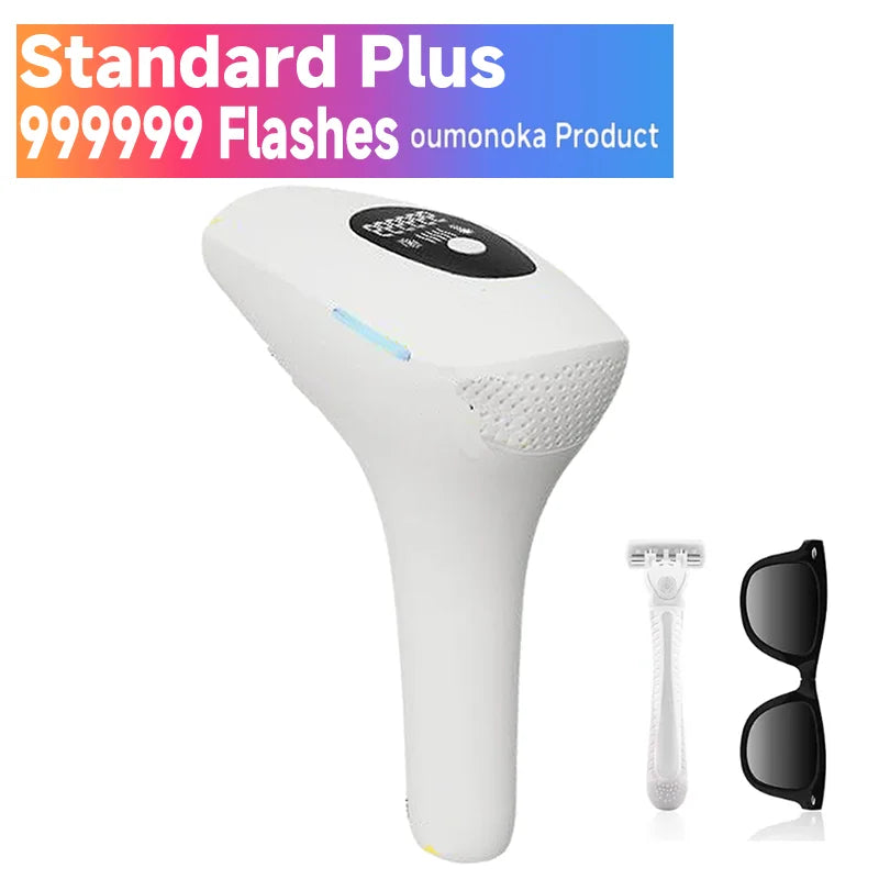 Revolutionair IPL Laser Haarverwijderingsapparaat – Dubbel-functionele Haarsnijder & Vibrerende Scheerapparaat voor Mannen en Vrouwen, Perfect voor Gezichtshaarverwijdering!