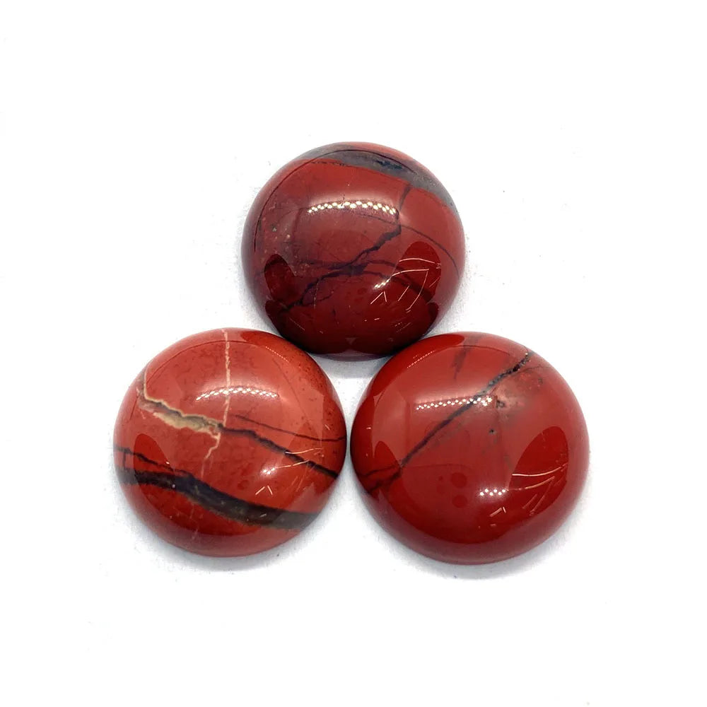 Round Natural Stone Cabochons 4-25mm Flat Back Gemstone Cabs 10pcs for Jewelry Making Rings Earrings Pendants