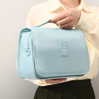 Chic Waterdichte Reis Make-up Tas - Stijlvolle Toilettas Organizer & Badhaak Zak voor Vrouwen - Premium Kwaliteit Oppslagoplossing!
