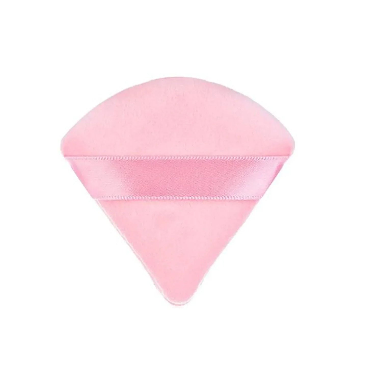 Set van 1 of 2 Zachte Driehoekige Fluwelen Poederpads voor Een Vlekkeloze Make-up Toepassing - Wasbaar, Lichtgewicht en Perfect voor Gezichtspoeder!