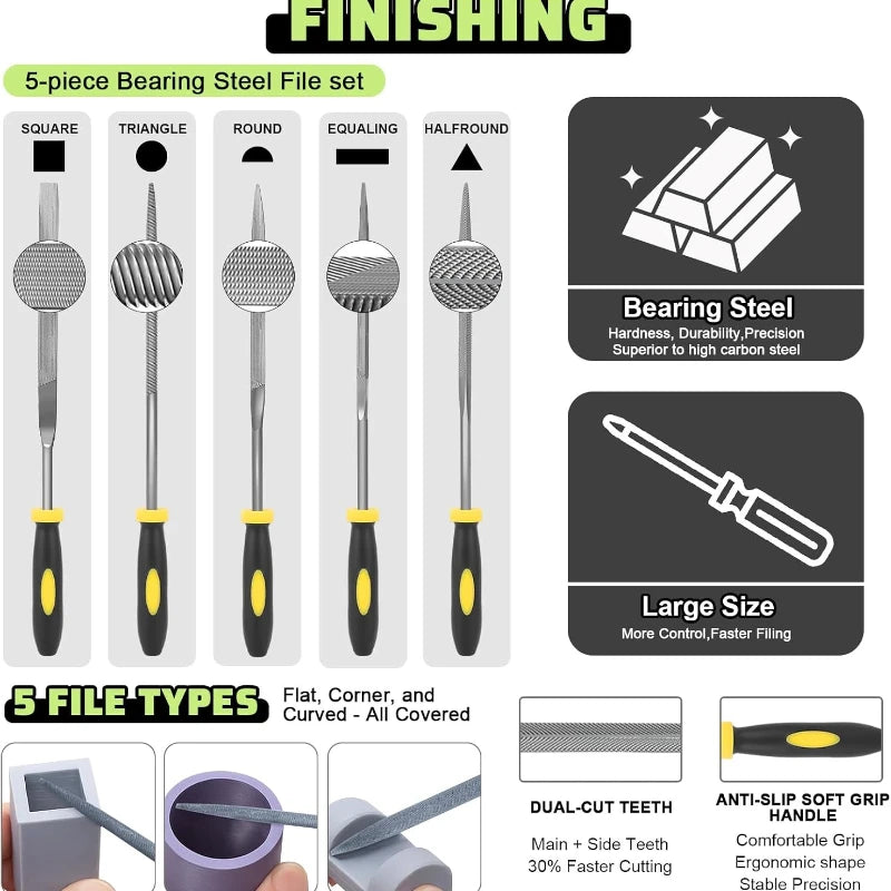 34pc 3D Printer Tool Kit Nozzle Cleaning Needles Scraper Tweezers Wire Cutter Files 3D Print Finishing Tools for FDM SLA