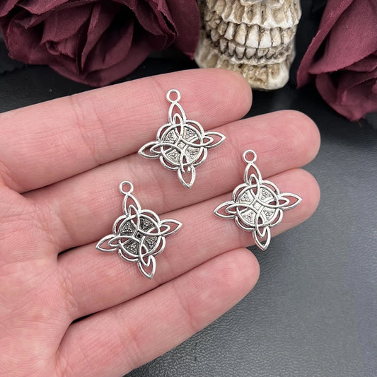 Celtic Knot Charm Triquetra Pendant Silver Jewelry Making Supply