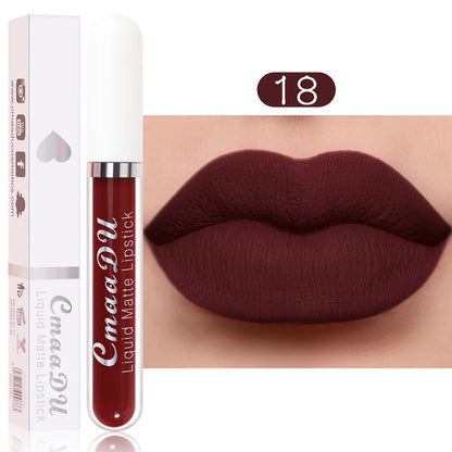 CmaaDu 18 Matte Mist Lip Glaze - Langdurige Waterproof Hydraterende Lipgloss voor een Natuurlijk Gezonde Glimlach