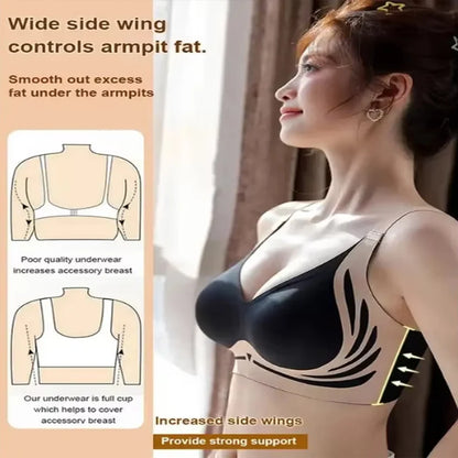 Ultimate Comfort Draadloze Push-Up Bh voor Vrouwen - Zachte Steun, Verstelbare Pasvorm, Anti-Zakken Naadloze Ontwerp voor een Verhoogde Look
