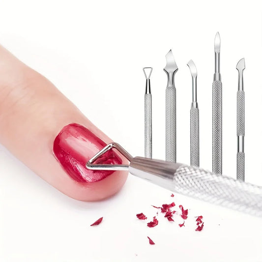 Premium Dubbelzijdige Roestvrijstalen Nagelduwer - Verwijder moeiteloos dode huid voor perfecte manicures en pedicures!