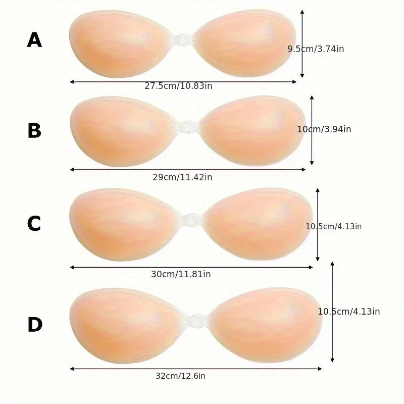 Verbeterde Siliconen Onzichtbare Push-Up Beha met Verdikte Borstkussen - Strapless Ondergoed voor Ultiem Comfort