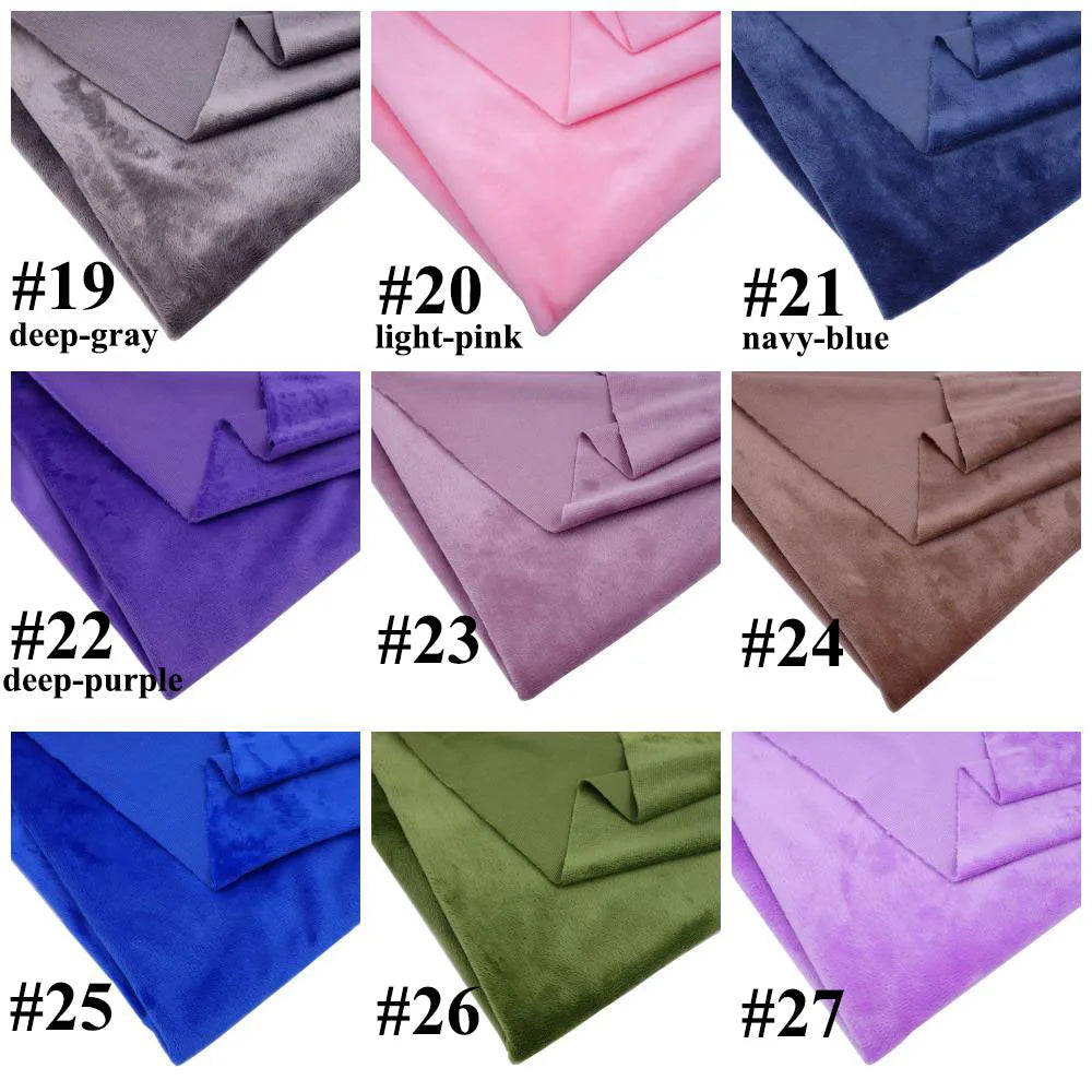 Super Soft Plush Minky Fabric Solid Color Fleece for Dolls Toys DIY Sewing Patchwork Home Textile
