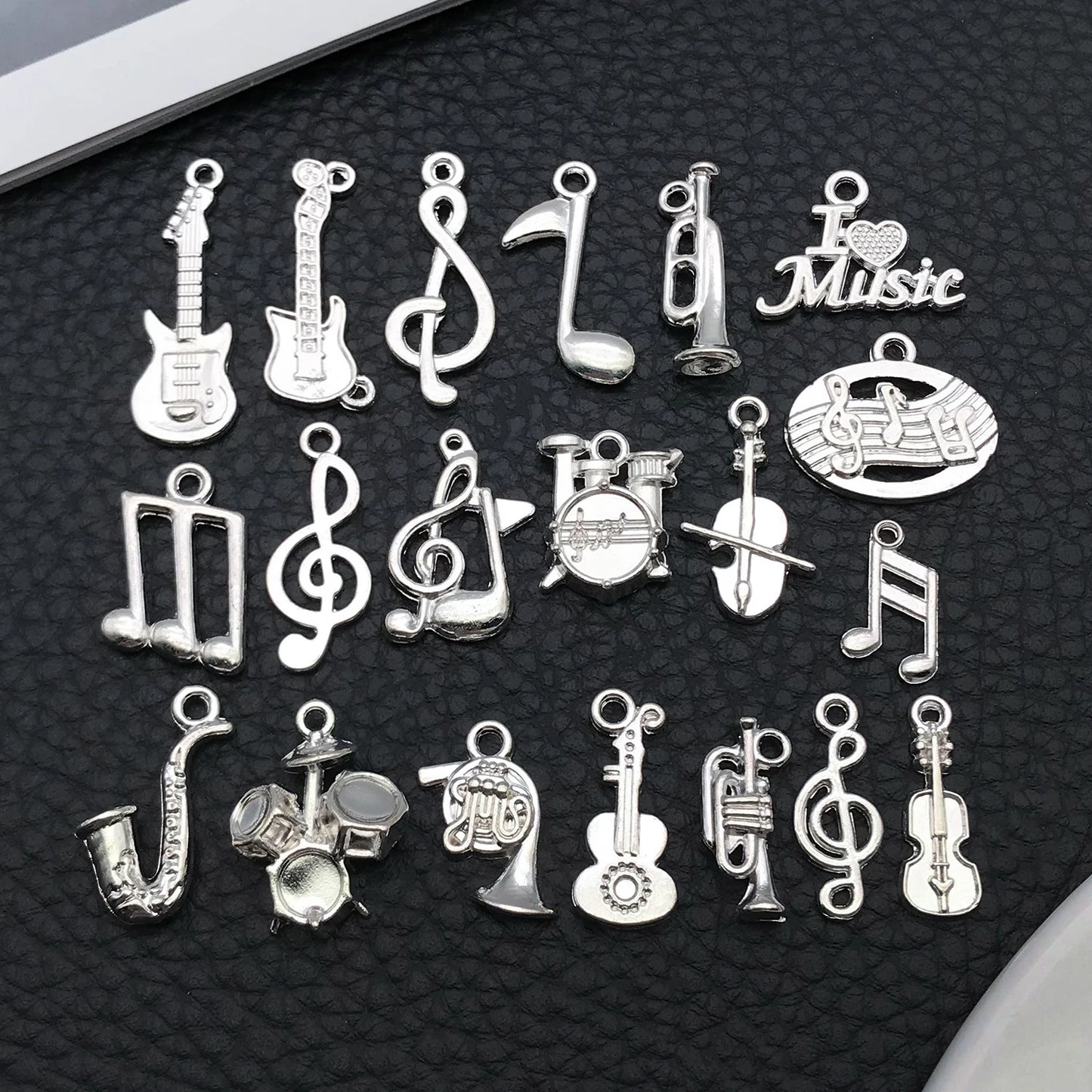 Music Charms for Jewelry Making Mixed Metal Notes Instruments DIY Earrings Necklaces Craft Supplies