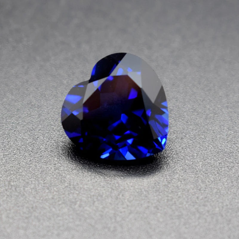 Blue Corundum Loose Gemstone Royal Blue Oval Cut Stone for Ring Pendant DIY Jewelry Making