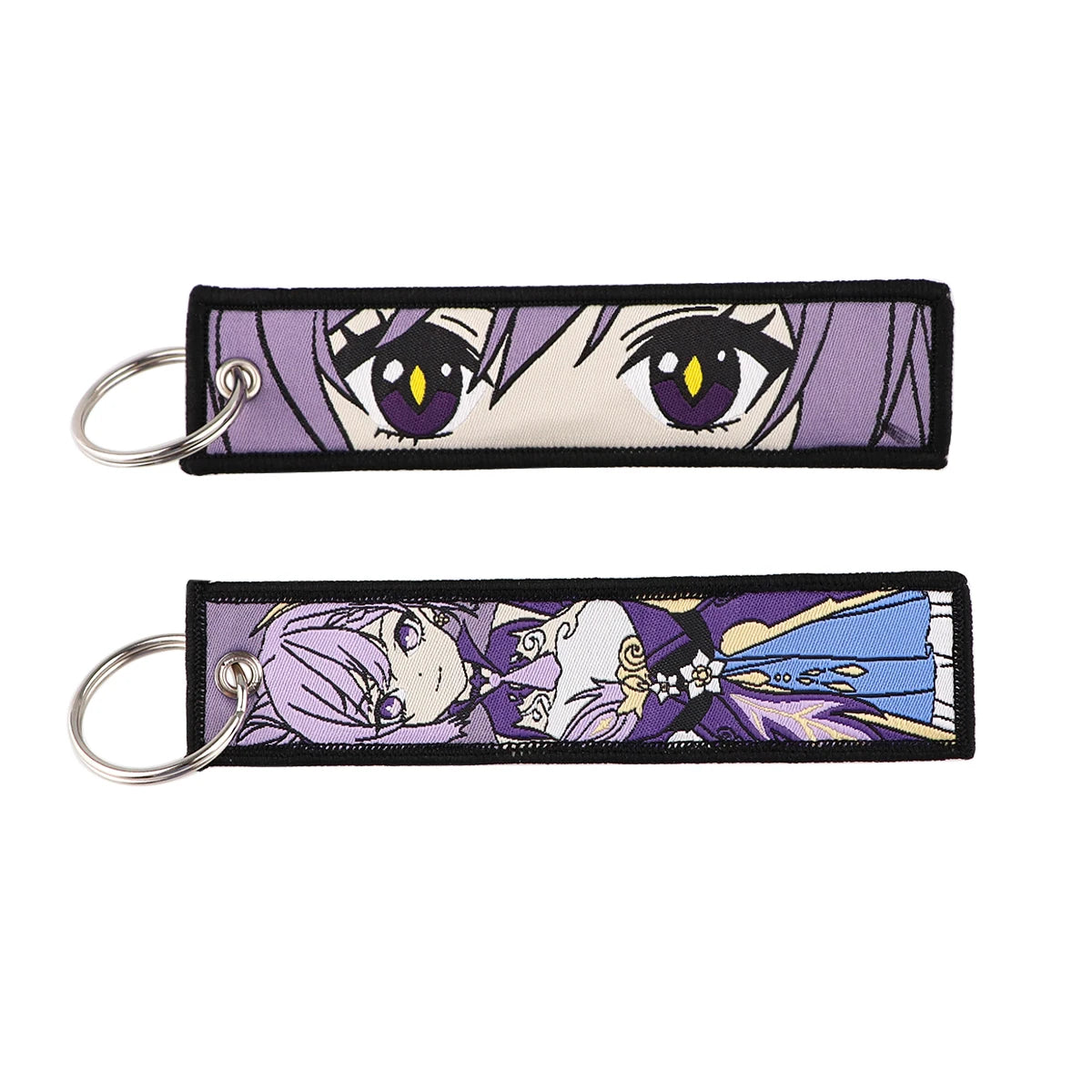 Stijlvolle Japanse Anime Geborduurde Sleutelhangers – Perfecte Sleuteltags voor Motorfietsen, Auto's en Rugzakken – Trendy Sleutelhanger Cadeaus voor Vrienden!