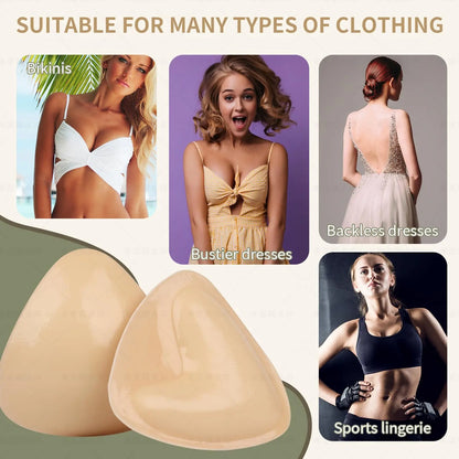 Revolutionaire Dubbelzijdige Kleefpush-up Bh Invoegsels voor Vrouwen - Dikke Spons Borstlift Kussens Perfect voor Badmode en Bikinis!