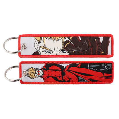 Stijlvolle Japanse Anime Geborduurde Sleutelhangers – Perfecte Sleuteltags voor Motorfietsen, Auto's en Rugzakken – Trendy Sleutelhanger Cadeaus voor Vrienden!