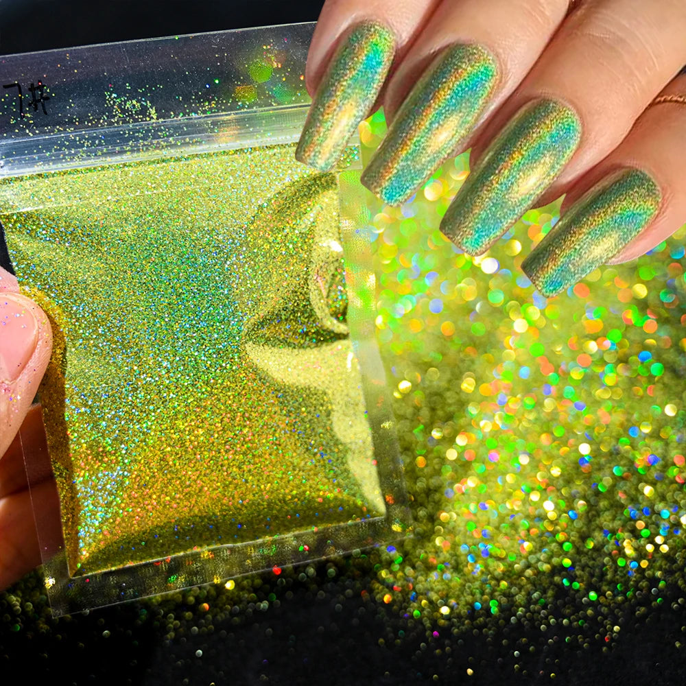 10g Blauw Groene Gloei-in-het-Donker Nagelpoeder - Luminieuze Pigmentstof voor Indrukwekkende Sieraden en Knutsel Decoraties