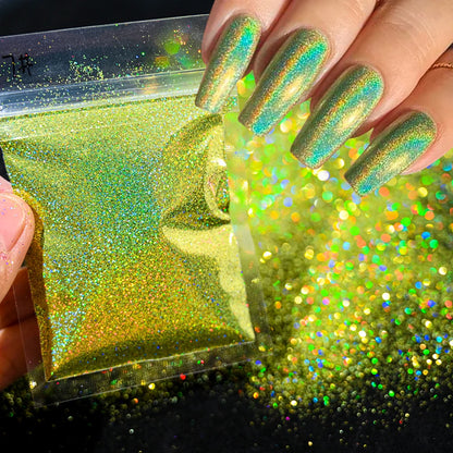 10g Blauw Groene Gloei-in-het-Donker Nagelpoeder - Luminieuze Pigmentstof voor Indrukwekkende Sieraden en Knutsel Decoraties