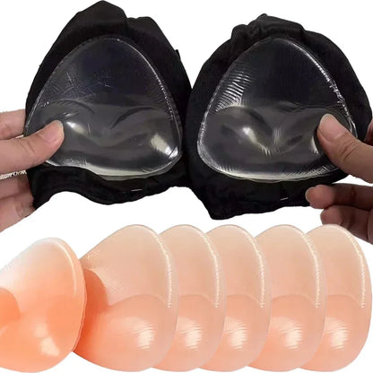 Verhoog je zomerse look met dikkere siliconen bh-inzetstukken - Perfect voor push-up ondersteuning en tepeldekking, ideaal voor bikini's en lingerie!