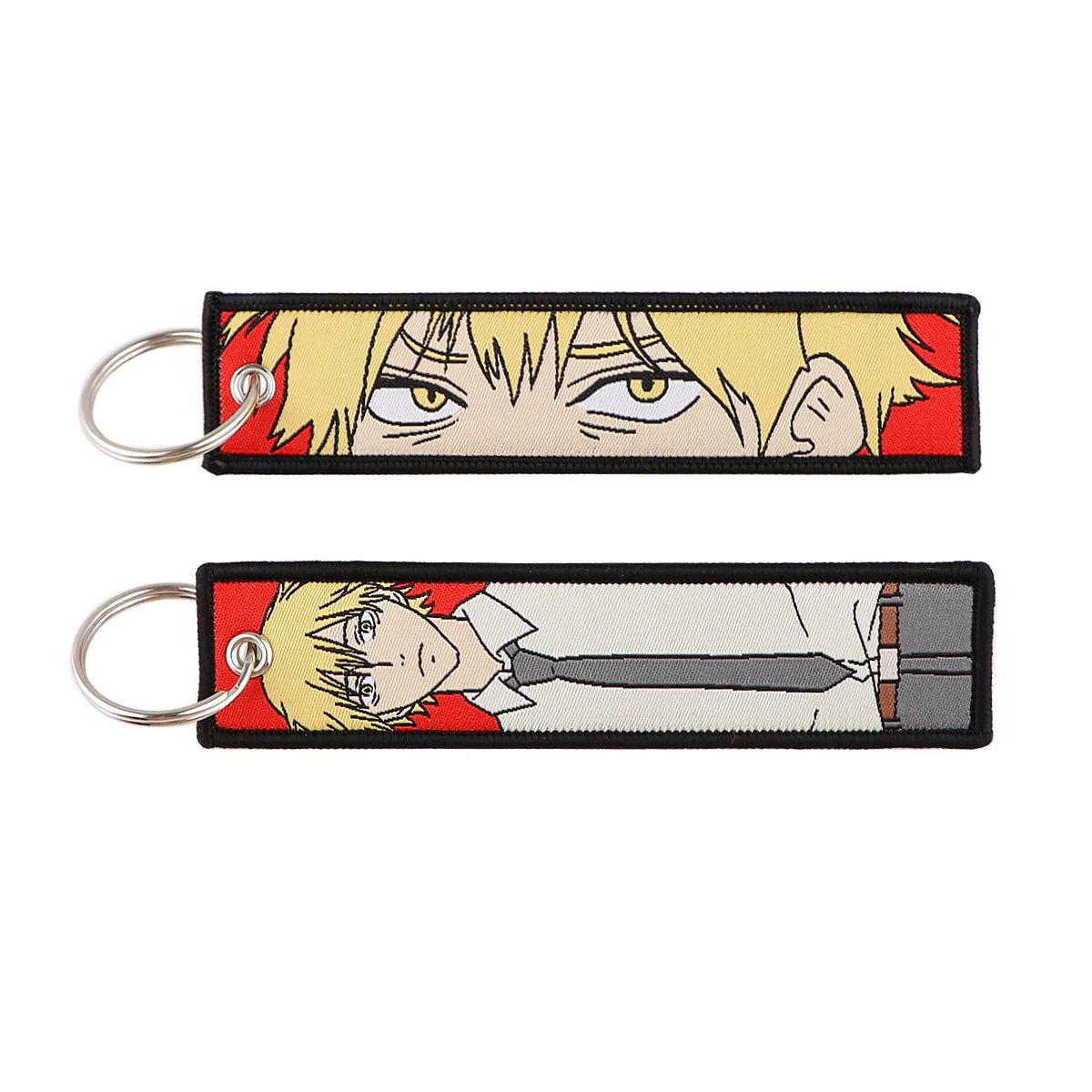 Stijlvolle Japanse Anime Geborduurde Sleutelhangers – Perfecte Sleuteltags voor Motorfietsen, Auto's en Rugzakken – Trendy Sleutelhanger Cadeaus voor Vrienden!