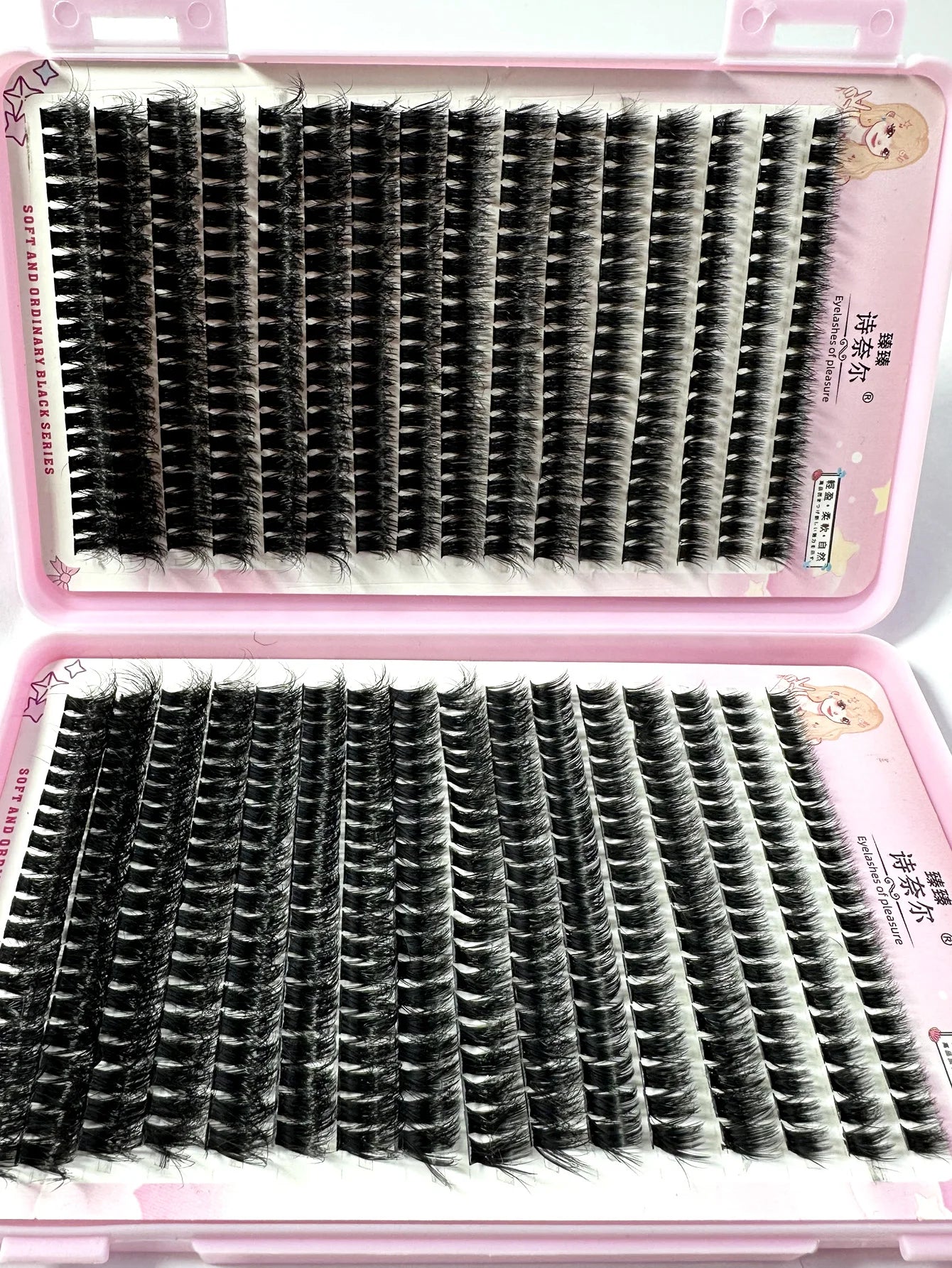 Adembenemende 570/640 stuks Individuele Cluster Wimpers - Dikke & Fluffy 30D/100D Mix Lengte voor Perfecte Doe-Het-Zelf Extensions!