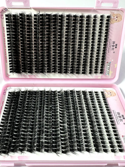 Adembenemende 570/640 stuks Individuele Cluster Wimpers - Dikke & Fluffy 30D/100D Mix Lengte voor Perfecte Doe-Het-Zelf Extensions!