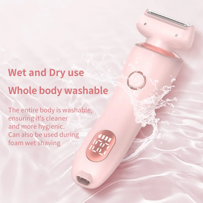 Veelzijdige 2-in-1 Elektrische Scheermes voor Dames - Waterdichte Damesrazor voor Probleemloze Harenverwijdering onder de Armen, Bikinilijn en Benen - Draagbare & Pijnloze Trimmer voor Elke Gelegenheid!