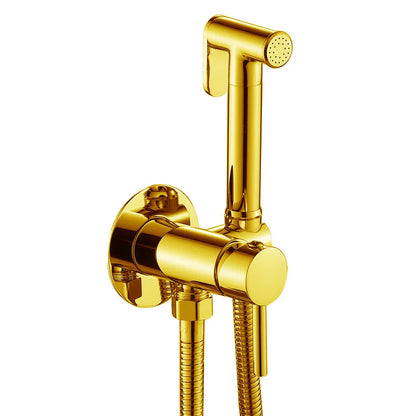 Elegantly Ontworpen Fliger Messing Handheld Bidet Sprayer - De Ultieme Hygiënische Douchekraan voor Uw Toilet met Warm en Koud Water Opties - Handig Draagbare Bidet Ervaring