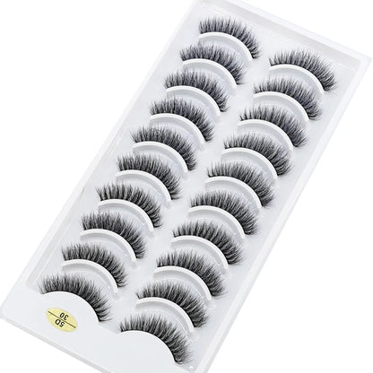 Verhoog je uitstraling met 10 paar luxe natuurlijke lange 3D nerts valse wimpers - Perfect voor make-up liefhebbers!