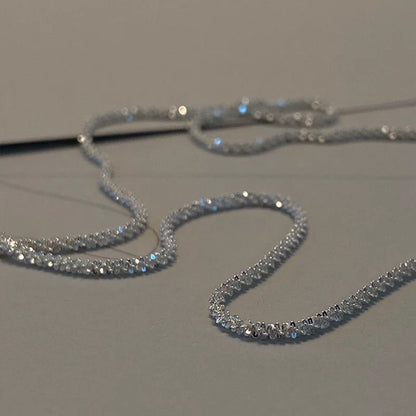 Adembenemende Sprankelende Halsketting voor Dames - Elegante Sleutelbeen Choker Mode Sieraden Perfect voor Trouwen, Feesten en Verjaardagscadeaus
