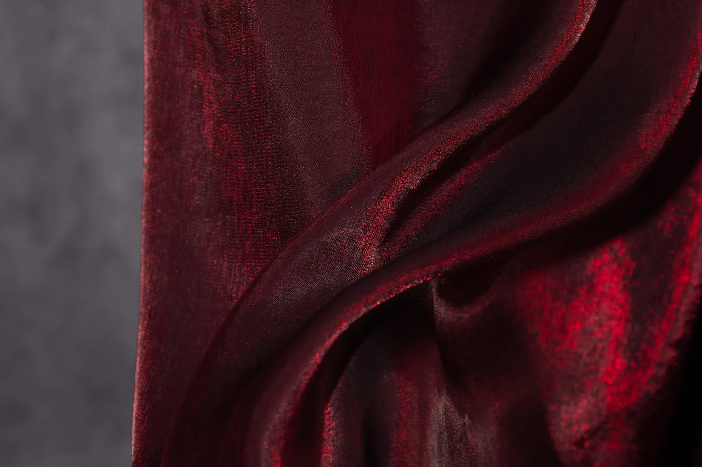 Wine Red Shimmer Fabric 150cm Wide Glazed Silk Look Fabric for Party Dress Sewing DIY Apparel Supplies