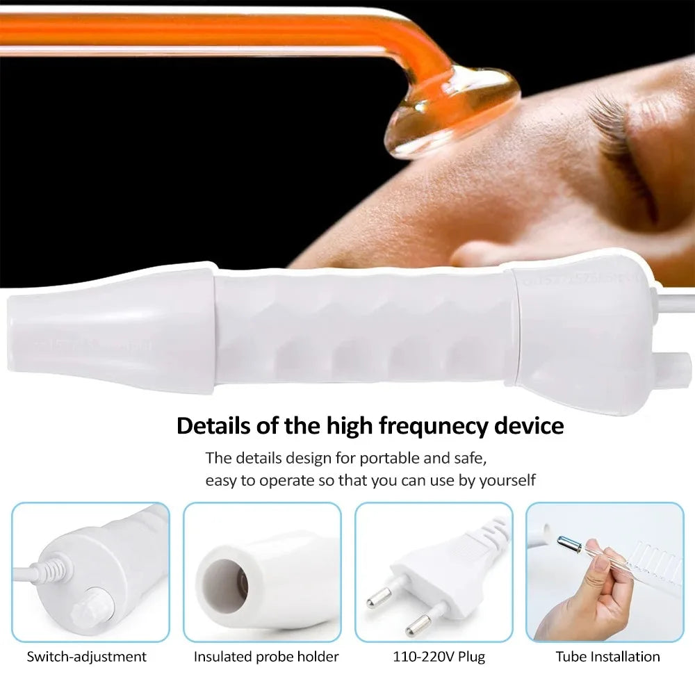 Revolutionaire Draagbare Hoge Frequentie & Microcurrent Schoonheidsapparaat voor Acnebehandeling en Stralende Huid