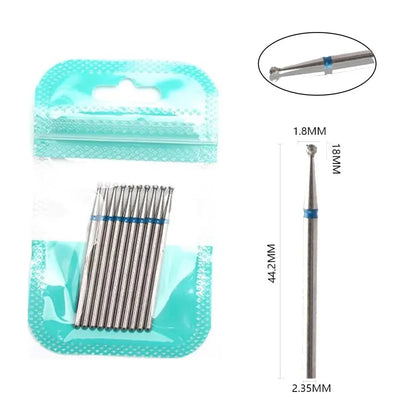 Ultimate 10-delige Diamanten Vijl Bit Set voor Perfecte Manicure & Pedicure met Elektrische Machine - Inclusief Borstel en Freesgereedschap