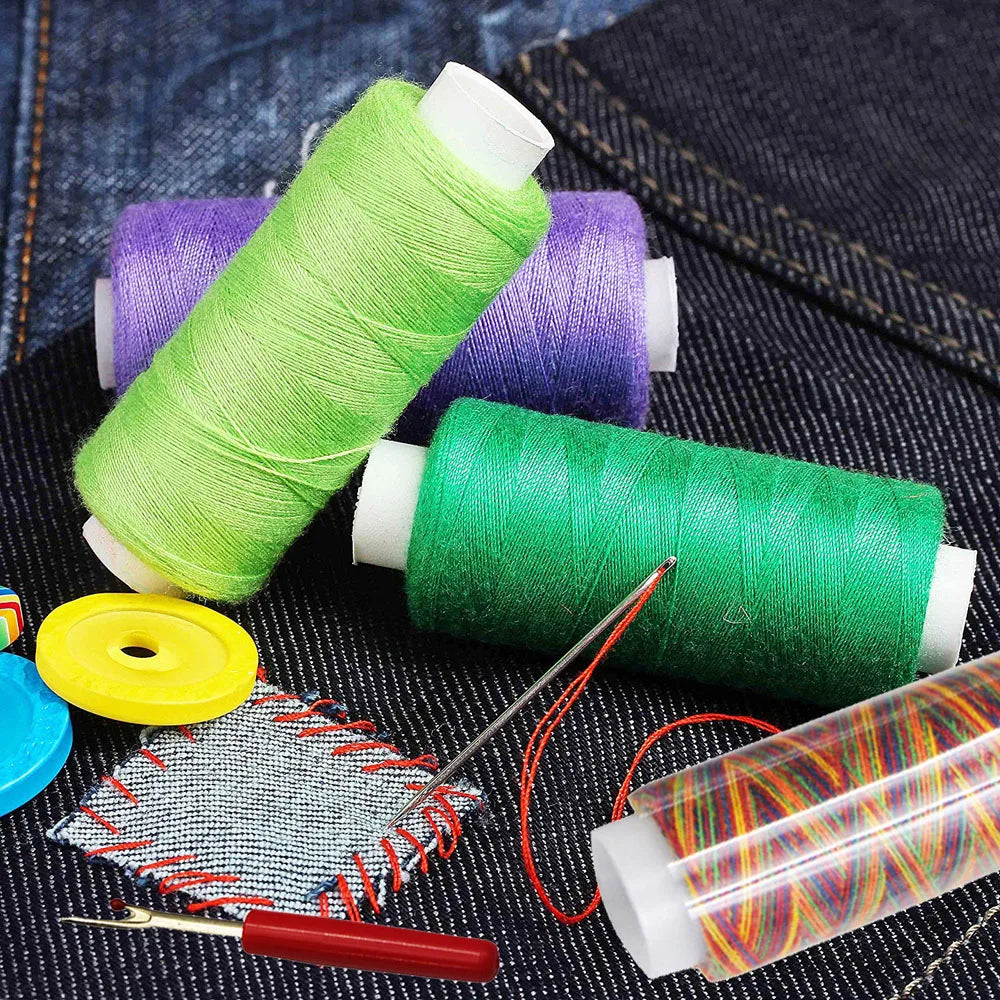 Lot de 60 bobines de fil polyester couture 250 yards broderie machine main loisirs créatifs DIY