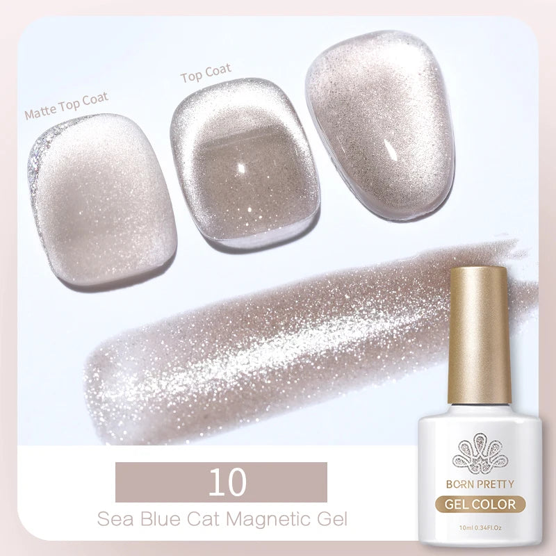 Betoverende Zilveren Maanlicht Kat Magnetische Gel Nagellak - Witte Licht Sprankelende Glitter, Semi- Permanente Nagellak (10ml)